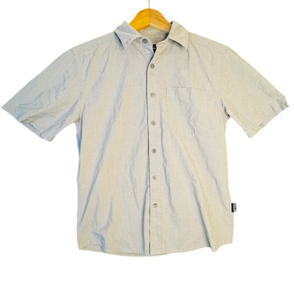 Patagonia Mens Shirt Rugby Dobby Organic Cotton Atoll Blue Lightweight Sz XXS